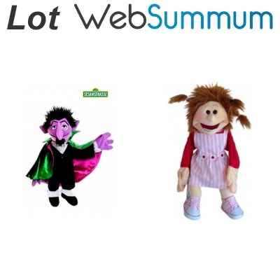 lot marionnettes ventriloques Le Comte et Josephine -LWS-341