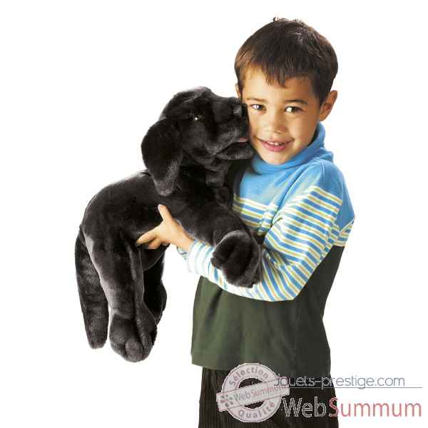 Marionnette peluche, Chiot labrador, noir -2274 -1