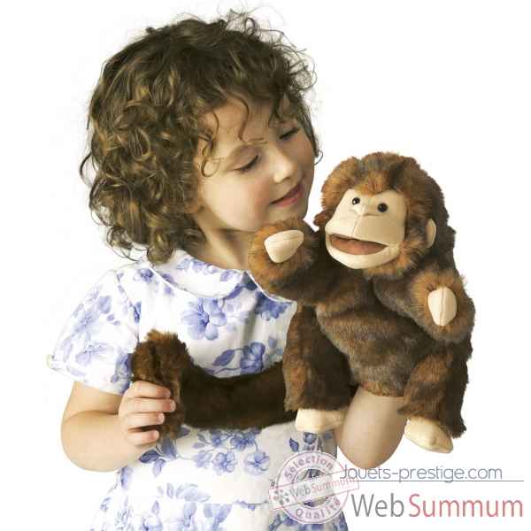 Marionnette peluche, Singe brun -2123 -1