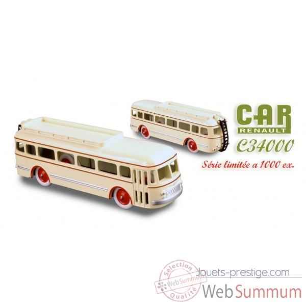 Autocar renault 120cv beige liseret rouge 1950 Norev C34000