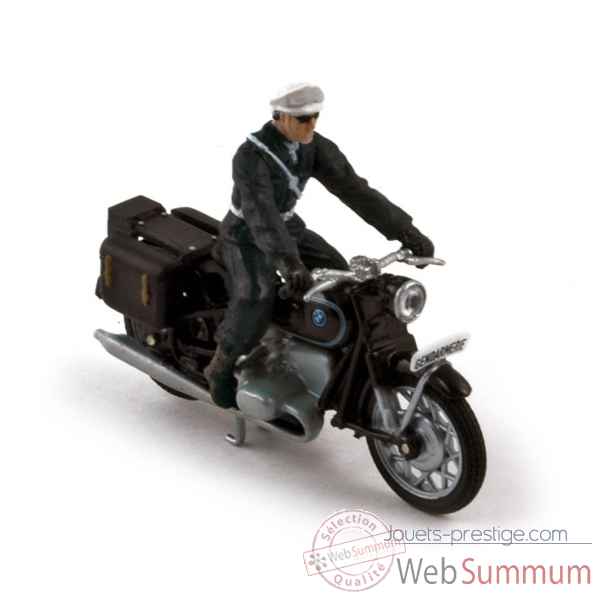 Bmw r60 + motard gendarmerie tenue noire 1956  Norev 350052