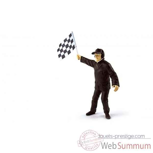 Figurine directeur course avec drapeau 2008  Norev 140510