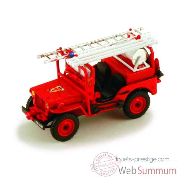 Jeep willys pompier Norev 845002