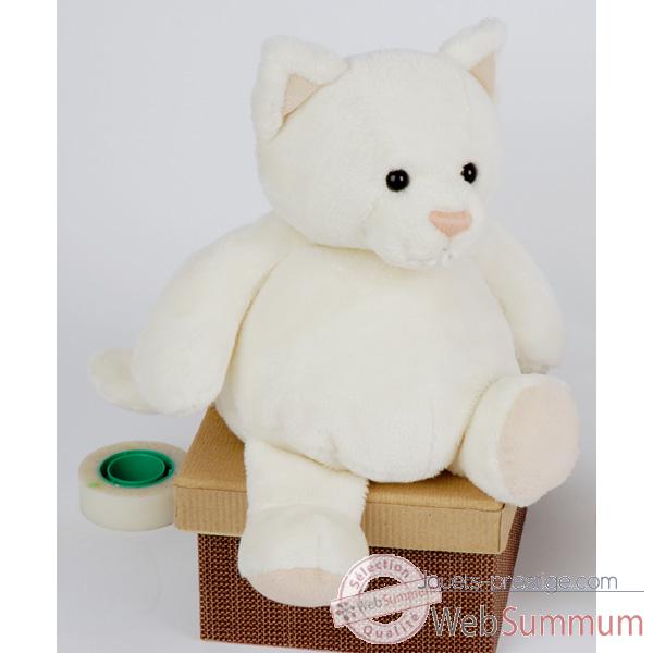 Peluche Chat boule blanc -ho1966