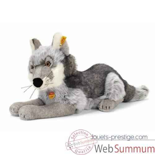 Peluche Steiff Loup couché gris -st069215