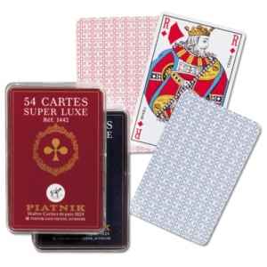 54 cartes, boite cristal Piatnik-jeux 144226