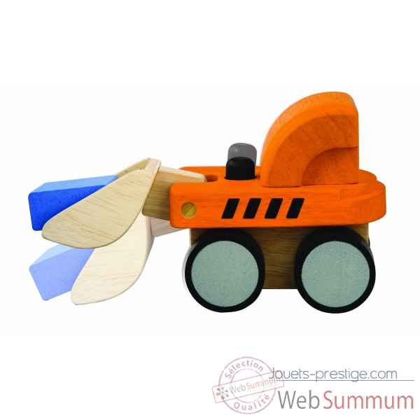 Bulldozer 18 cm jouet en bois plantoys 6317