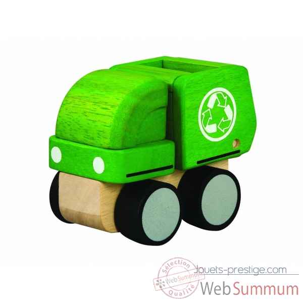 Camion de recyclage 18 cm jouet en bois plantoys 6319