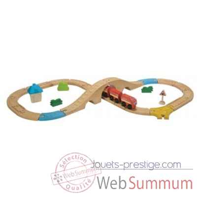 Circuit train en 8 - planwood en bois  Plan Toys -6605
