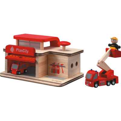 Caserne de pompiers en bois - Plan Toys 6084