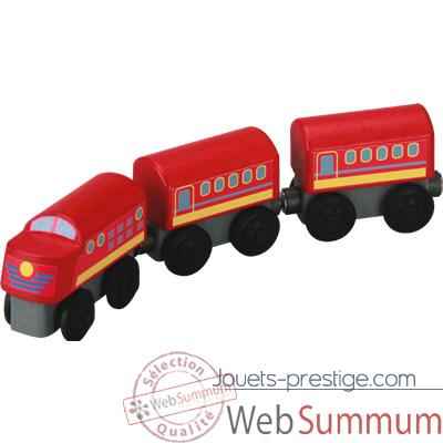 Train omnibus en bois - Plan Toys 6034