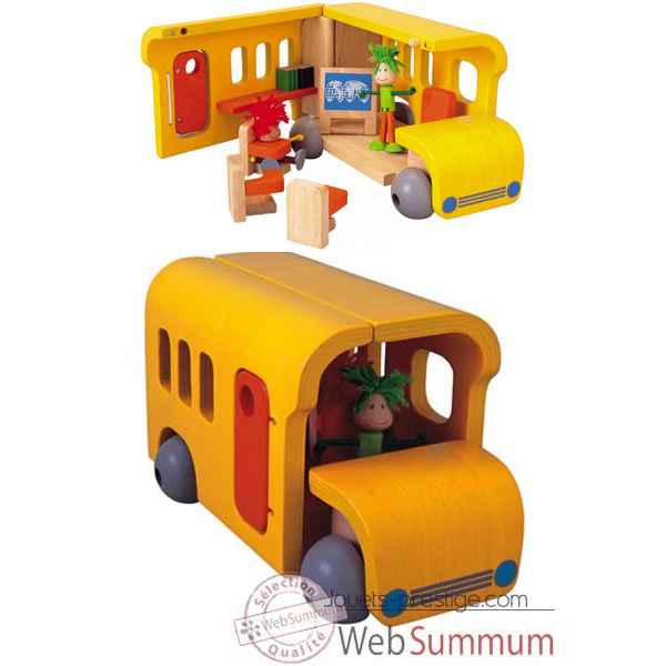 Bus école mobile en bois - Plan Toys 7503