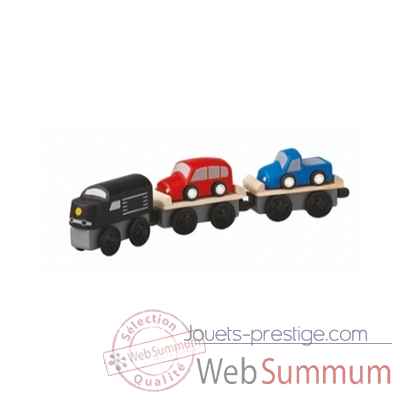 Train ferroutage jouet en bois plantoys 6253