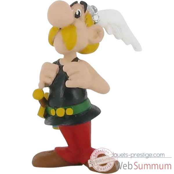 Figurine asterix fier (tenant ses bretelles )  Plastoy 60524
