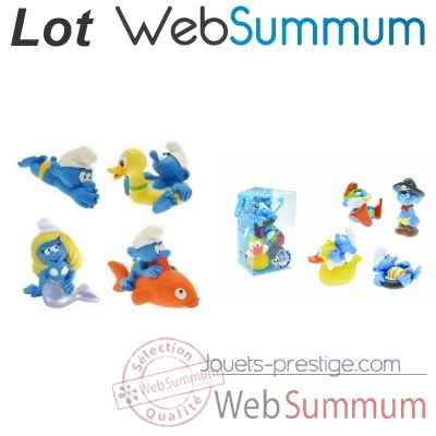 lot 2 Jouet de bain figurines Schtroumpf Plastoy -LWS-127