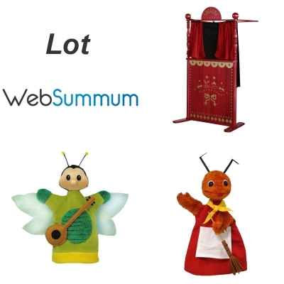 Promotion lot Theatre et marionnettes La cigale et la fourmi en tissus -LWS-250