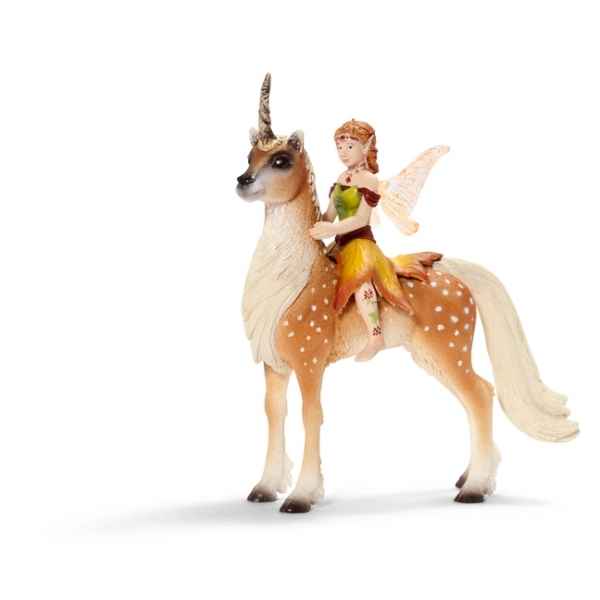 Figurine elfe sur une licorne, femme schleich-70460