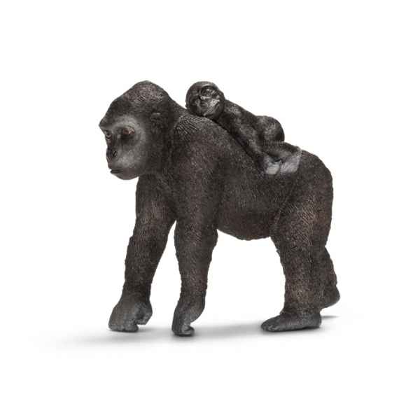 Figurine femelle gorille avec son bebe schleich-14662