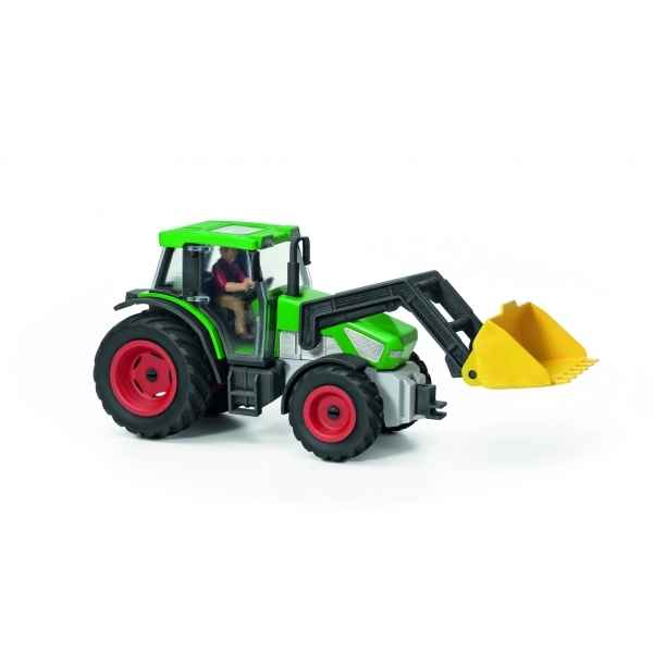 Figurine tracteur avec conducteur animaux schleich 42052