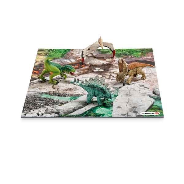 Mini-dinosaures avec puzzle exploration schleich -42213