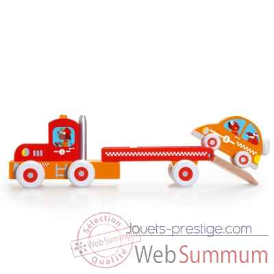 Camion et voiture de course en bois Scratch -6181055 -5