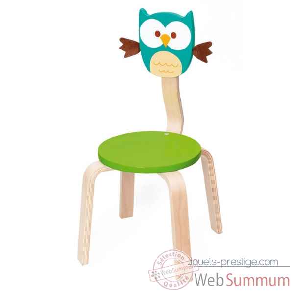 Chaise hibou Lou en bois Scratch -6182324