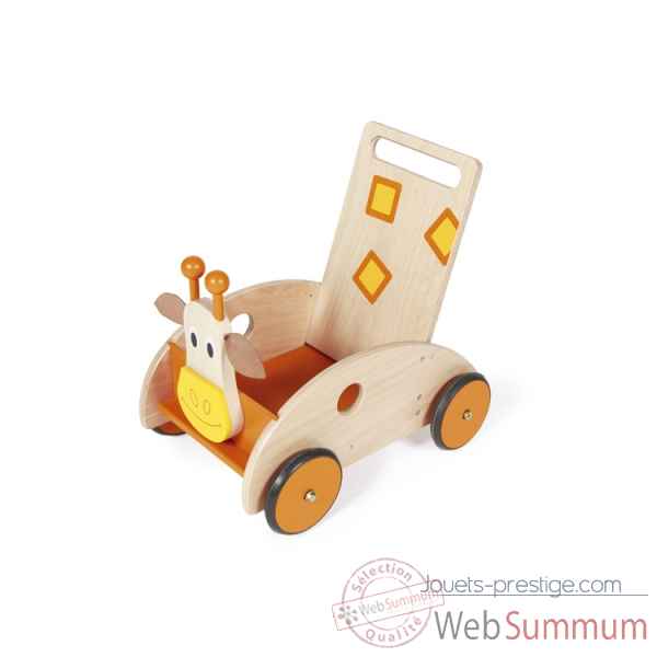 Chariot de marche en bois Jules la girafe avec frein Scratch -6181418