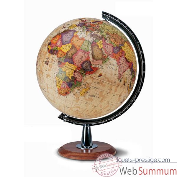Globe de bureau Discovery L40 - Globe g�ographique lumineux - Cartographie de type antique,  r�actualis�e - diam 40 cm - hauteur 57 cm