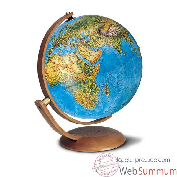 Globe de bureau Maximus 37 - Globe g�ographique lumineux - Cartographie double effet : physique �teint, politique allum� - diam 37 cm - hauteur 47 cm
