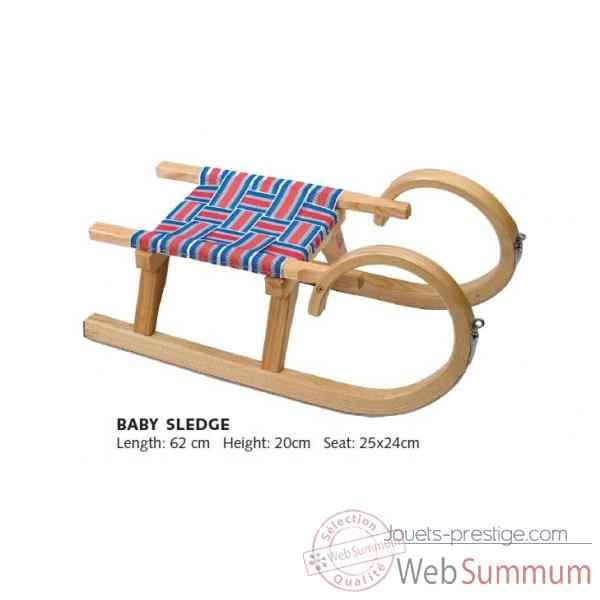 Luge nordique en bois gris bleu rouge pour enfant - modele baby Sport d'hiver 20150010300