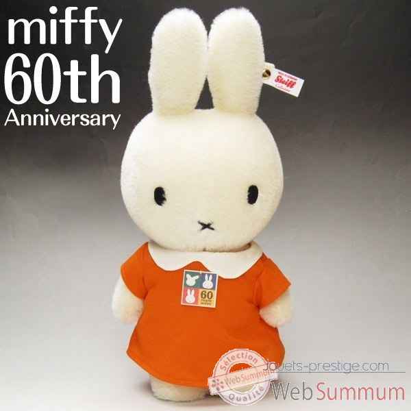 60th anniversary nijntje - miffy, blanc STEIFF -354618