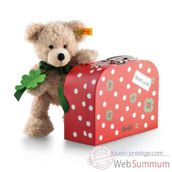 Ours en peluche teddy fynn dans sa valise steiff -114007