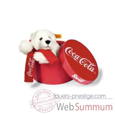 Ours polaire coca-cola dans sa boite, blanc STEIFF -355356