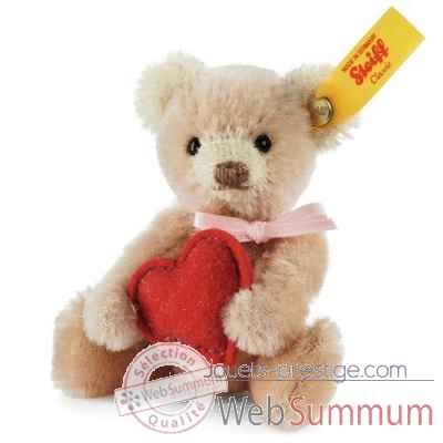 Ours teddy miniature coeur, rose STEIFF -028915