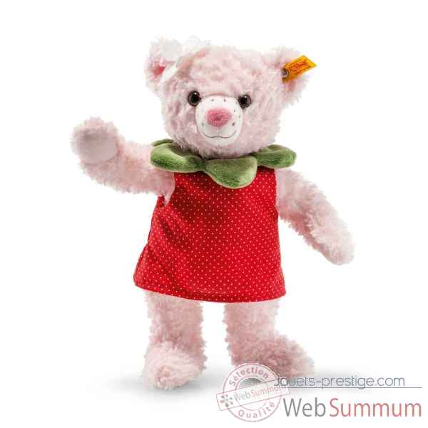 Peluche ours picnic friends rose strawbeary steiff -113628