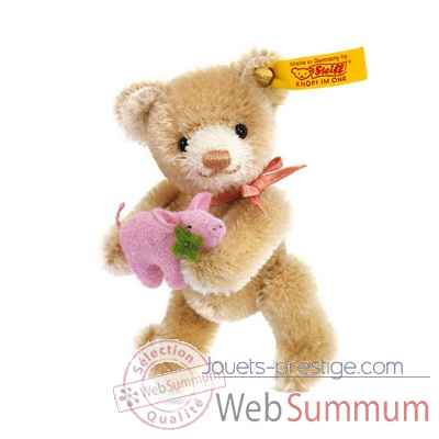 Peluche steiff ours teddy miniature porte-bonheur, beige -039836