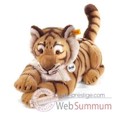 Peluche steiff tigre radjah, rouge blond raye -064463