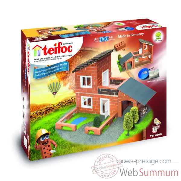 Construction en briques villa avec garage Teifoc -TEI 4700