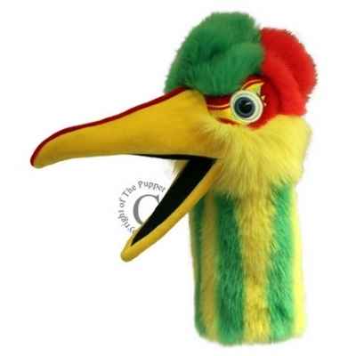 Oiseau obble vert jaune the puppet company -pc006307