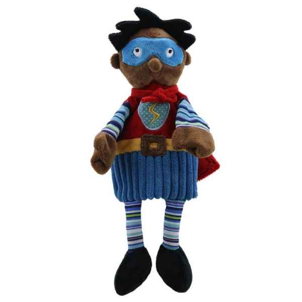 Marionnette a main Super hero masque bleu The Puppet Company -PC001919