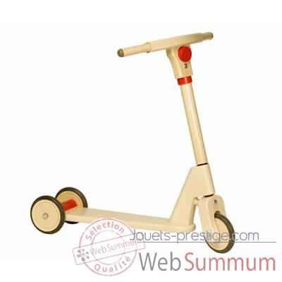 Trotinette Bois Jasper Toys rouge 3 roues