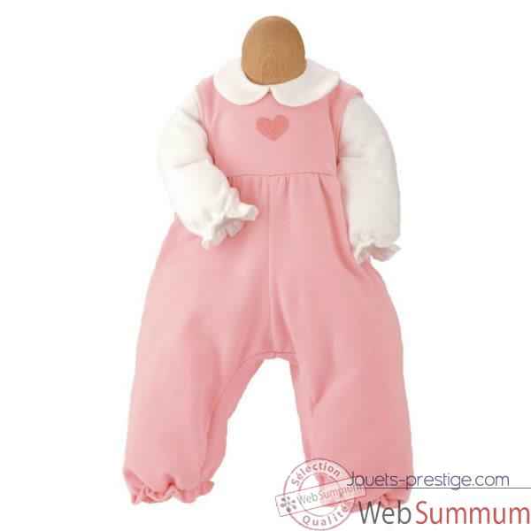 Kathe Kruse® - Vetement grenouillère rose pour poupée bébé de 22 à 25 cm - 33877