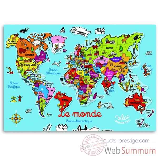 Carte du monde magnetique - Jouet Vilac 2583