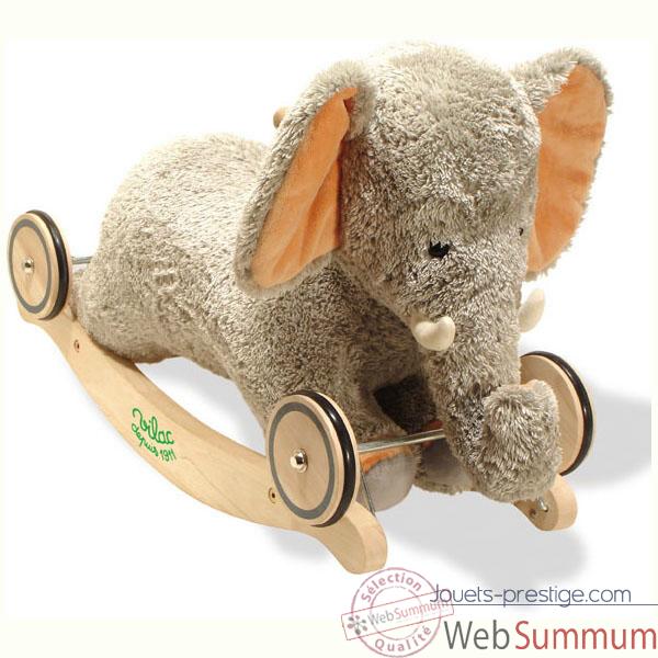 Porteur peluche �l�phant � bascule et roulettes - Vilac 1083