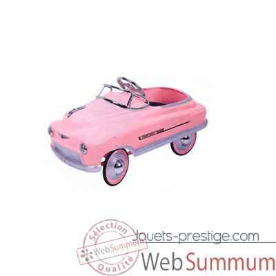 Voiture a pedales Comet rose - 12610b