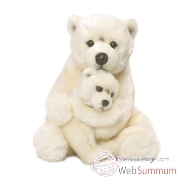 Wwf maman ours polaire 28 cm, avec bebe -15 187 007